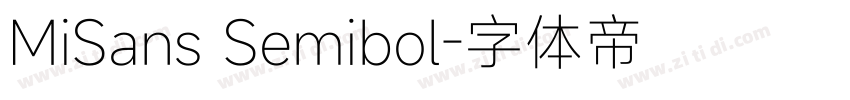 MiSans Semibol字体转换